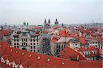 View of roofs of the capital of the Czech Republic city of Prague