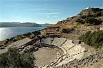 Ruins of Roman theatre, Plaka, Milos Island, Cyclades Islands, Greece