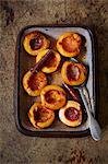 Oven-roasted peaches with cinnamon