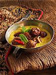 Indian lamb meatballs in a curry sauce