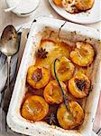 Oven baked nectarines with spices