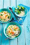 Basil risotto with smoked salmon