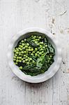 Peas with spinach