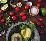 Ingredients for guacamole