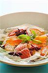 Fennel salad with salmon, orange and star anise