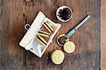 Homemade sandwich biscuits with chocolate cream