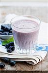 A blueberry and yoghurt smoothie