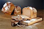 Wholemeal rye bread, sliced