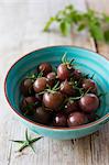 Cherry tomatoes in a ceramic bowl