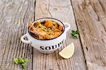 Prawn & vegetable soup