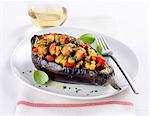 Melanzana ripiena al forno (stuffed oven-baked aubergine, Italy)