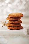 A stack of gingerbread biscuits for Christmas