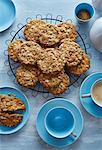 Ginger and oat biscuits served with coffee