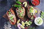 Filled jacket potatoes