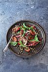 Lentil salad with chorizo and radicchio