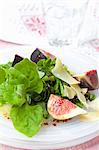 New Zealand spinach with figs and balsamic vinegar