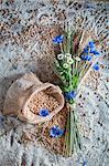 Ingredients for wholewheat bread and bread rolls