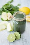 Green juice with fruit and vegetables