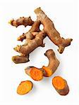 Fresh tumeric roots (Curcuma longa)