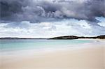 Storm clouds over tranquil ocean beach, Cnip, Isle of Lewis, Outer Hebrides