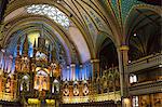 Basilica Notre Dame, Old City, Montreal, Quebec.