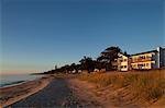 Sunrise at a Lake Huron beach front inn, Huron House B&B, Oscoda, MI.