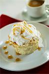 Pastry with whipped cream and caramel, Wakefield Inn, Wakefield, NH.