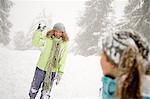 Girl with snowball