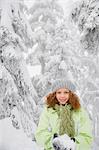 Girl with snow