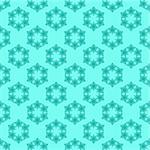 Seamless pattern with snowflakes on blue background. Vector Illustration