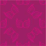 Angel wings seamless lilac pink pattern. Vector illustration