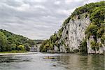 the rocky shores of the Danube near Kelheim, Germany