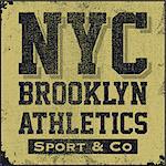 vintage brooklyn typography, t-shirt graphics, vector illustration