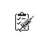 Vaccination and Medical Services Icon. Flat Design. Isolated.