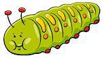 Cartoon Illustration of Caterpillar Insect Animal Character