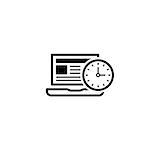 Time Management Icon. Business Concept. Flat Design. Isolated Illustration.