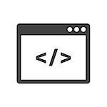 Custom coding icon. Web development symbol