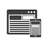 Responsive design in devices icon