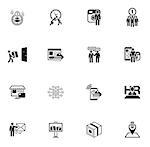 Simple Flat Design Icons Set. Business and Finance. Isolated Illustration.