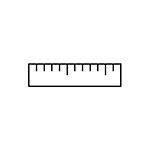 Ruler linear icon on white background