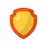 Shield flat icon on white background