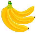 Cartoon Illustration of Banana Fruits Food Object