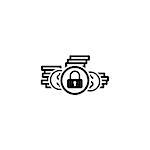 Loan Protection Icon. Flat Design. Business Concept Isolated Illustration.