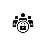 Personal Data Protection Icon. Flat Design. Business Concept Isolated Illustration.