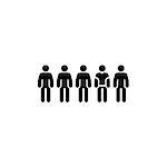 Team Icon. Business Concept. Group of People with Leader. Flat Design. Isolated Illustration. App Symbol or UI element.