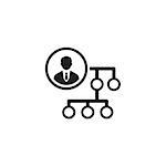 Business Connections Icon. Flat Design. Isolated Illustration