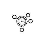 Time Management Icon. Business Concept. Flat Design. Isolated Illustration