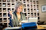 Woman working at desk in office