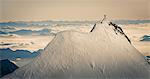 Snow covered mountain peaks, Monte Rosa Piedmont, Italy