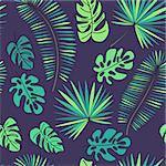 Vector seamless tropical pattern